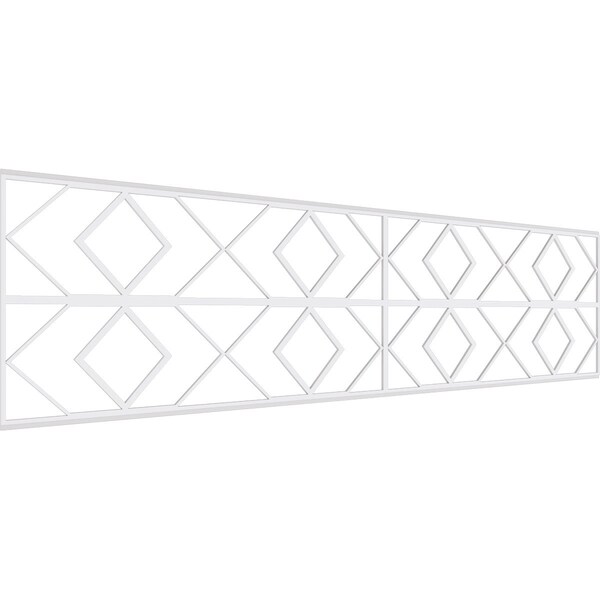 Ekena Millwork Set of Four Panels for 94 1/2"W x 24 1/4"H Hillrose Fretwork Wainscot Wall Paneling WPKP12X01X47HRE - main